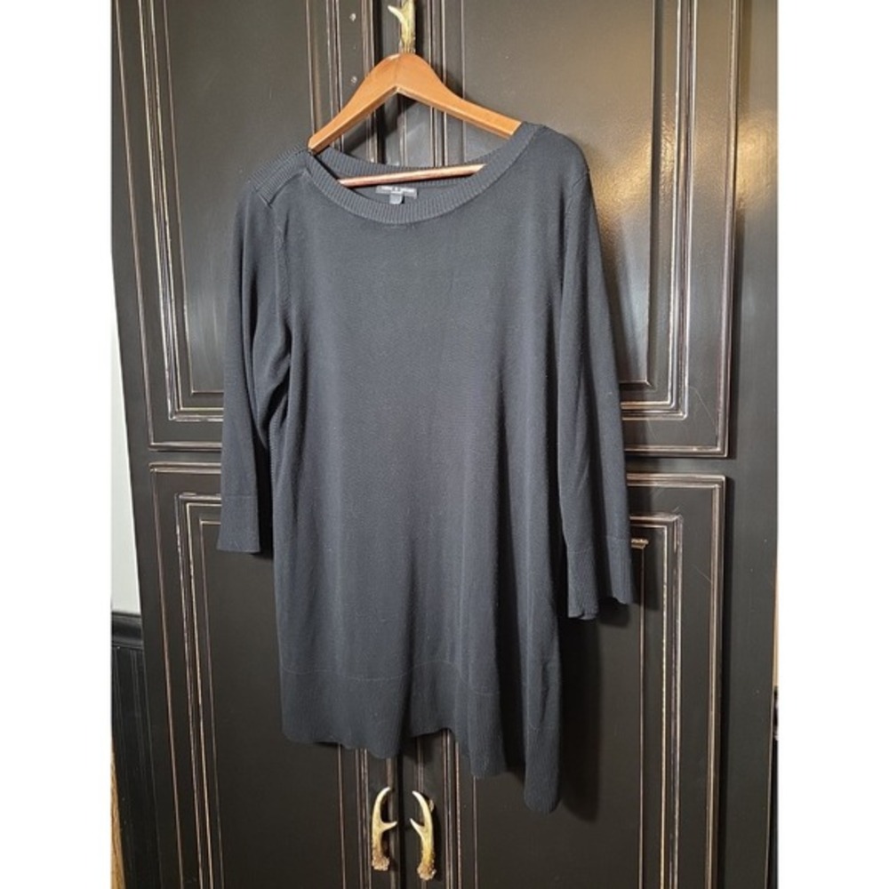 Cabie And Gauge‎ 1X LS Pullover, Black, Classic, Long